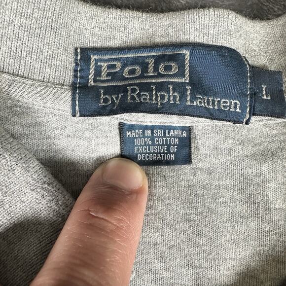 Polo Ralph Lauren Polo Shirt Mens Large Gray Collared Embroidered Logo Golf - Picture 3 of 8